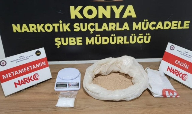 Konya-Karaman yolunda uyuşturucu operasyonu