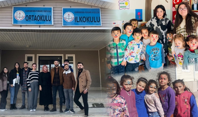 Köy okuluna &#039;mutluluk&#039; taşıdılar