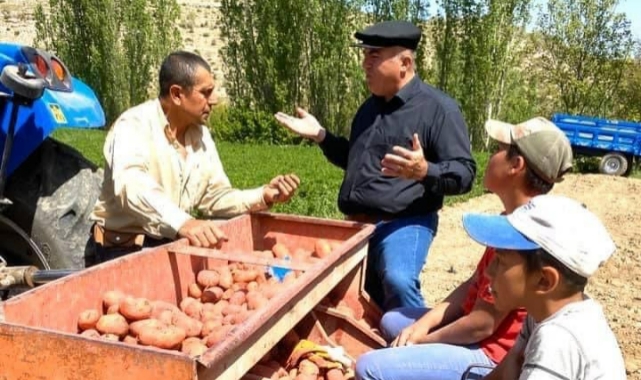 Patates ekimine başlandı