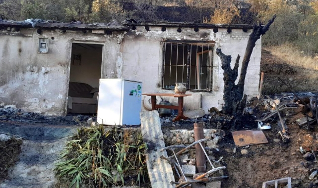 Bağ evinde yangın çıktı