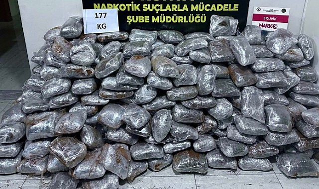 177 kilogram uyuşturucu yakalandı