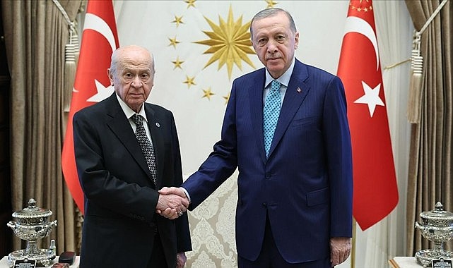 Cumhurbaşkanı Erdoğan Bahçeli ile bir araya geldi