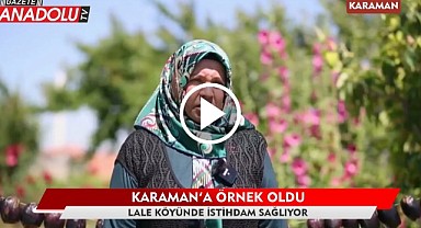 Karaman'a örnek oldu - Lale köyünde istihdam sağladı