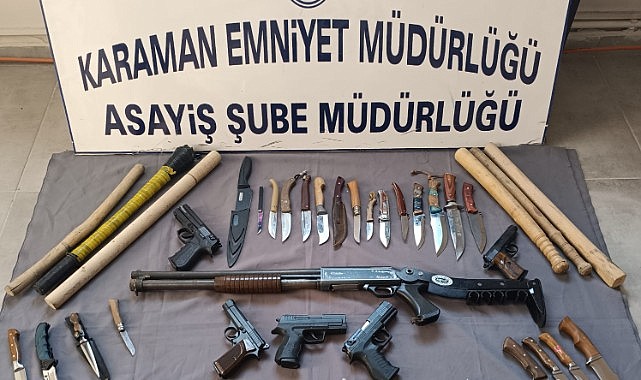 Karaman&#039;da araması bulunan 25 şüpheli yakalandı