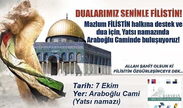 “Dualarımız Seninle Filistin”