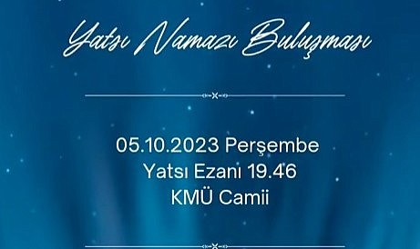 Yatsı namazı buluşması düzenlenecek