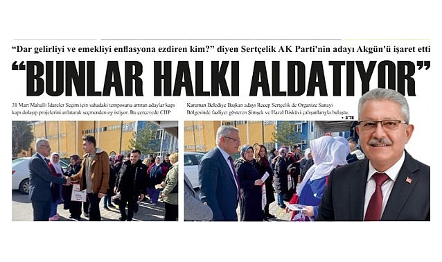 “Bunlar halkı aldatıyor”