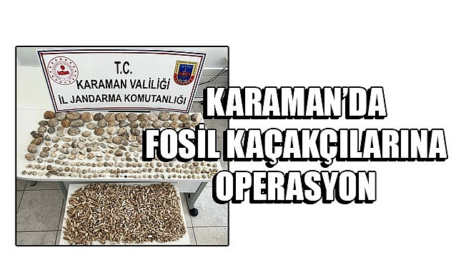 Karaman&#039;da fosil kaçakçılarını operasyon!