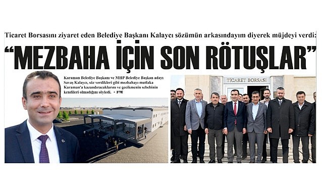 Mezbaha için son rötuşlar