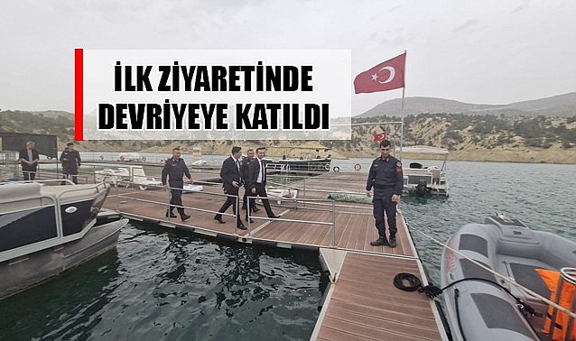 İlk ziyaretinde devriyeye katıldı