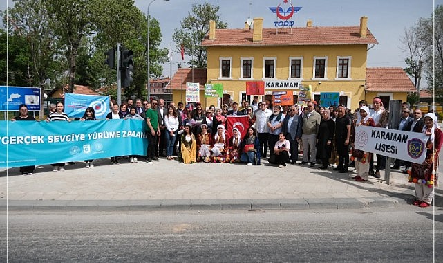 Sevgi ve Barış Yürüyüşü Karaman&#039;da başladı