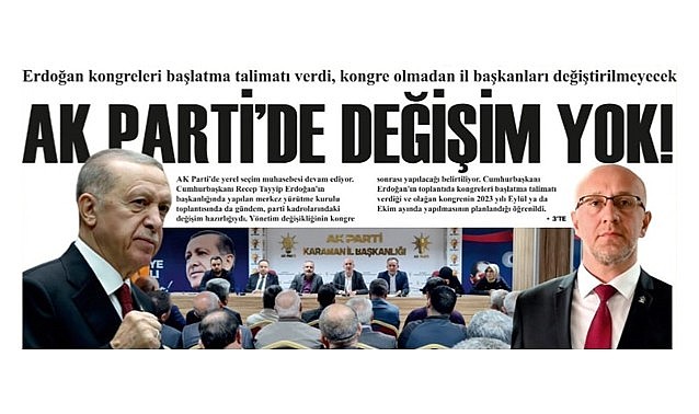 AK Parti'de değişim yok!