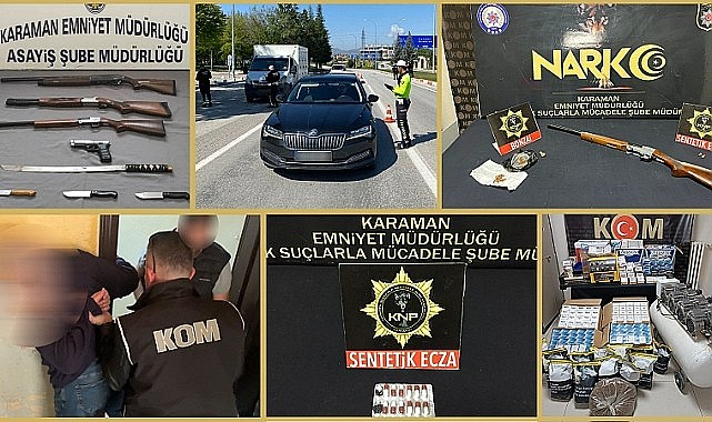 Karaman&#039;da Emniyet kuş uçurtmuyor; Her yerde denetim!