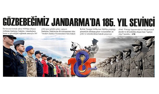 Gözbebeğimiz Jandarma&#039;da 185. yıl sevinci