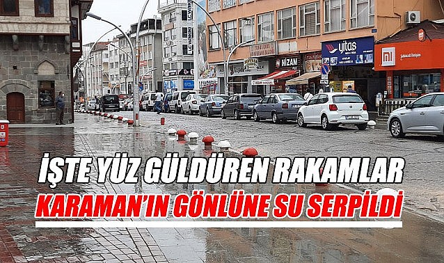 Karaman&#039;ın gönlüne su serpildi – İşte yüz güldüren rakamlar
