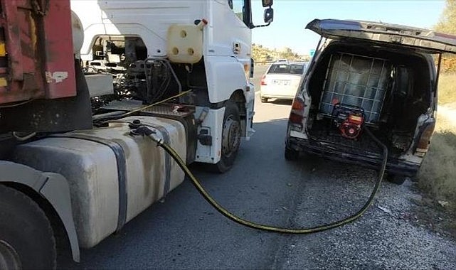 Kaçak akaryakıt alan yandı