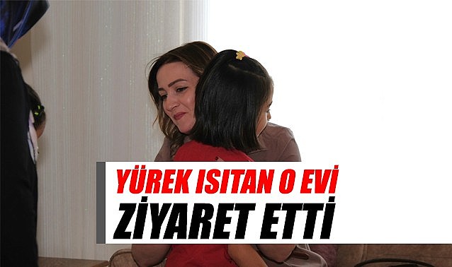 Karaman&#039;daki yürek ısıtan o evi ziyaret etti