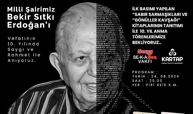 Milli Şair Bekir Sıtkı Erdoğan anılacak