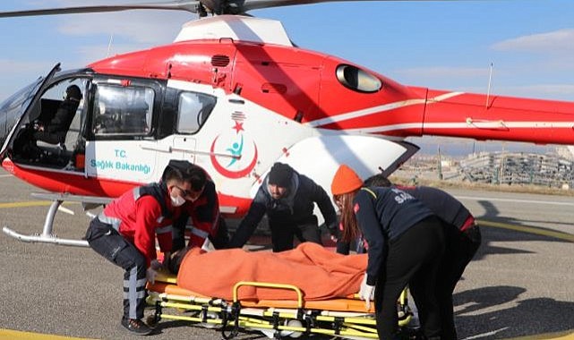 Ambulans helikopter İç Anadolu&#039;daki acil hastaların imdadına yetişiyor
