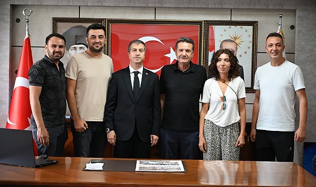 Başkan Oğuz&#039;dan Müdür Turhan&#039;a ziyaret