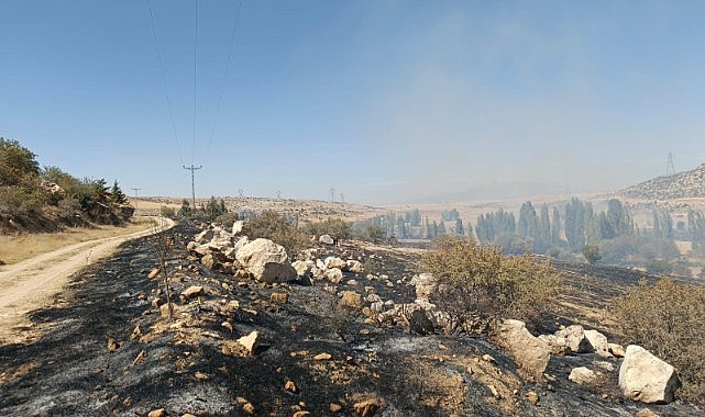Karaman&#039;da korkutan yangın