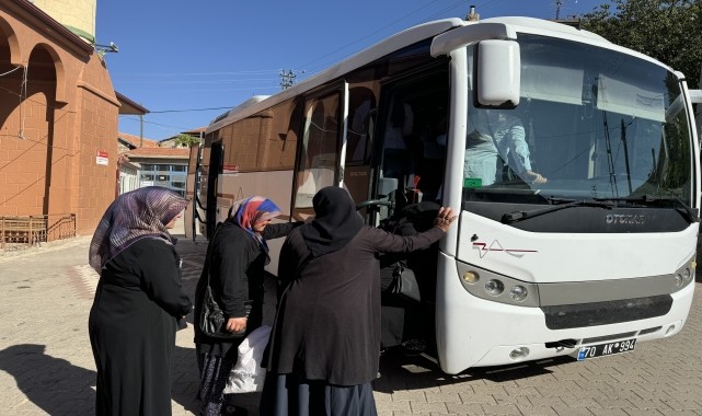 Karaman&#039;da köylerde yaşayan kadınlar kanser taraması için otobüslerle KETEM&#039;e ulaştırılıyor