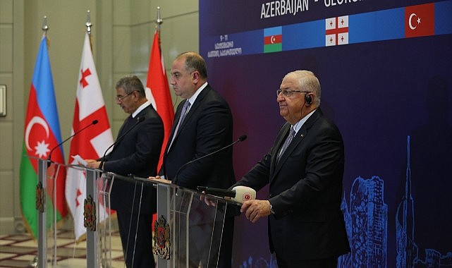 "Türkiye-Azerbaycan-Gürcistan Üçlü Savunma Bakanları Toplantısı" kapsamında üçlü mutabakat metni imzalandı