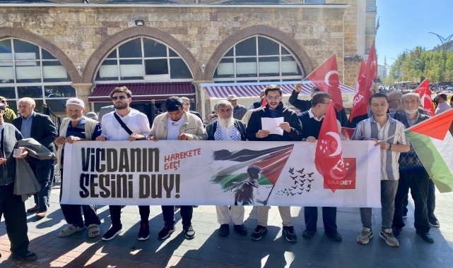 İsrail'in Filistin ve Lübnan'a yönelik saldırıları Kırşehir'de protesto edildi