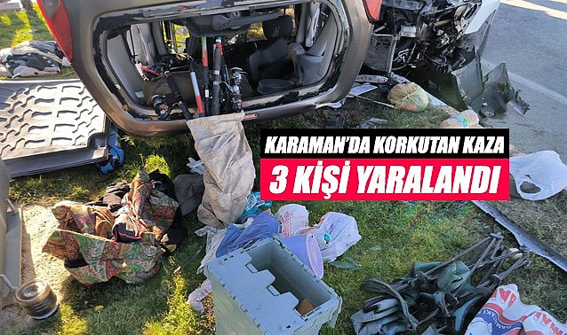 Karaman'da korkutan kaza – 3 yaralı