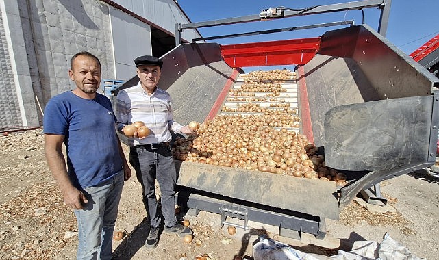 Karaman&#039;da soğan hasadı devam ediyor