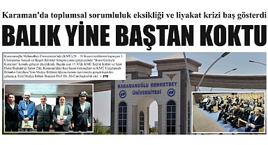 Balık yine baştan koktu