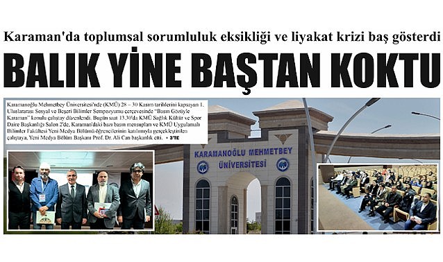 Balık yine baştan koktu