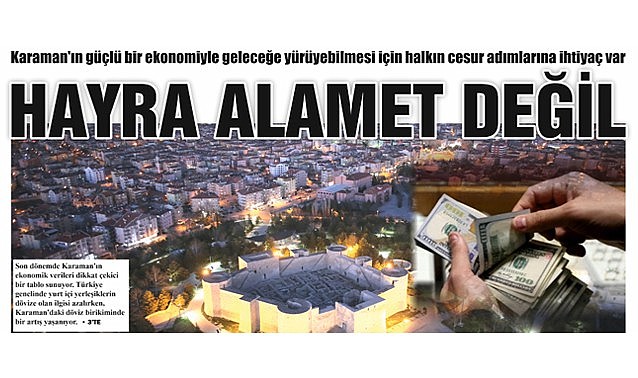 Hayra alamet değil