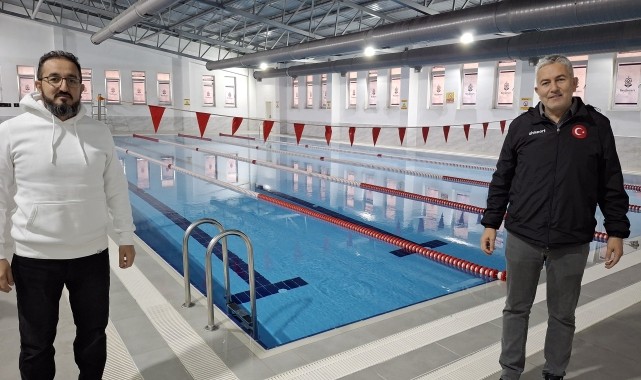 Beypazarı'ndaki yarı olimpik yüzme havuzunda bakım çalışması başlatıldı