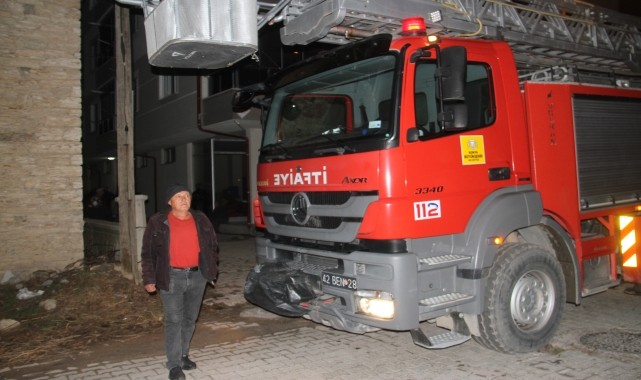Beyşehir'de ev yangını