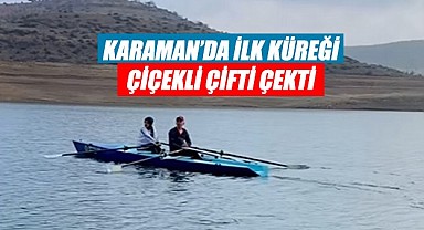 Karaman'da ilk küreği Çiçekli çifti çekti