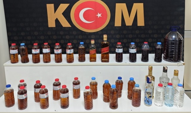 Kırşehir&#039;de 119 şişe sahte içki ele geçirildi