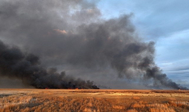 GÜNCELLEME - Kayseri&#039;de Sultan Sazlığı Milli Parkı&#039;nda çıkan yangın söndürüldü