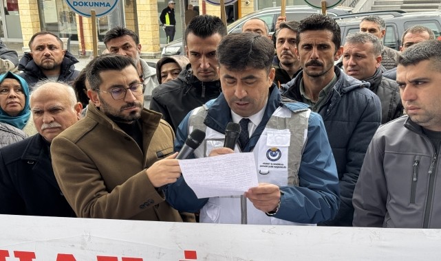 Hizmet-İş Sendikası üyeleri, Ürgüp Belediyesini protesto etti