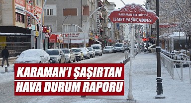 Karaman'ı şaşırtan hava durum raporu