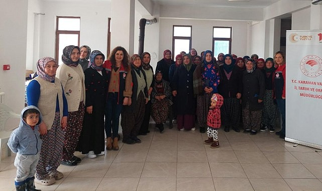Karaman&#039;da kadın çiftçilere eğitim