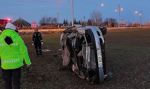 Karaman&#039;da metrelerce takla attı