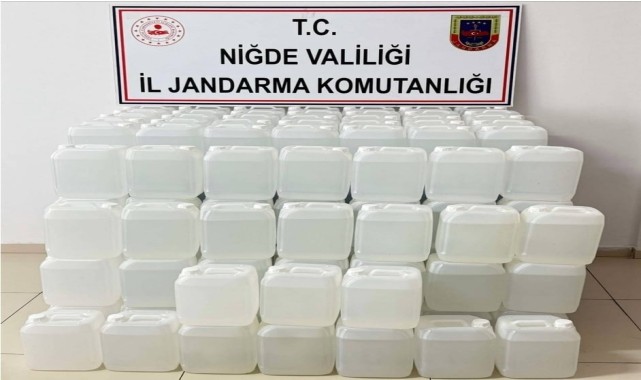 Niğde&#039;de 470 litre kaçak etil alkol ele geçirildi