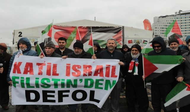 İsrail'in Gazze Şeridi'ne başlattığı saldırılar Kayseri'de protesto edildi