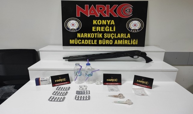Konya&#039;da uyuşturucu operasyonlarında yakalanan 133 şüpheliden 34&#039;ü tutuklandı
