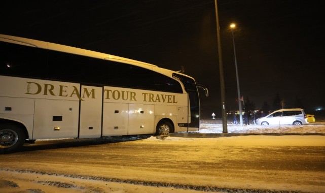 Nevşehir&#039;de tur otobüsünün çarptığı kişi yaralandı