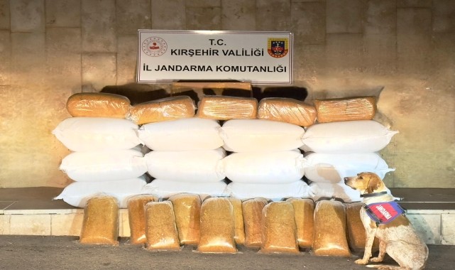 Kırşehir&#039;de 633 kilogram kaçak tütün ele geçirildi