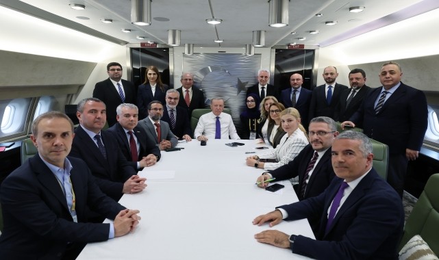 Cumhurbaşkanı Erdoğan, Arnavutluk ziyaretinin ardından uçakta gazetecilerin sorularını yanıtladı: (1)