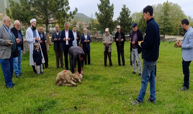 Dodurga'da şükür kurbanı kesildi