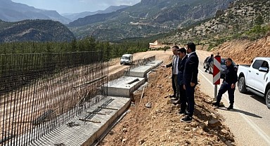Ermenek-Mut yolu çalışmaları yerinde incelendi